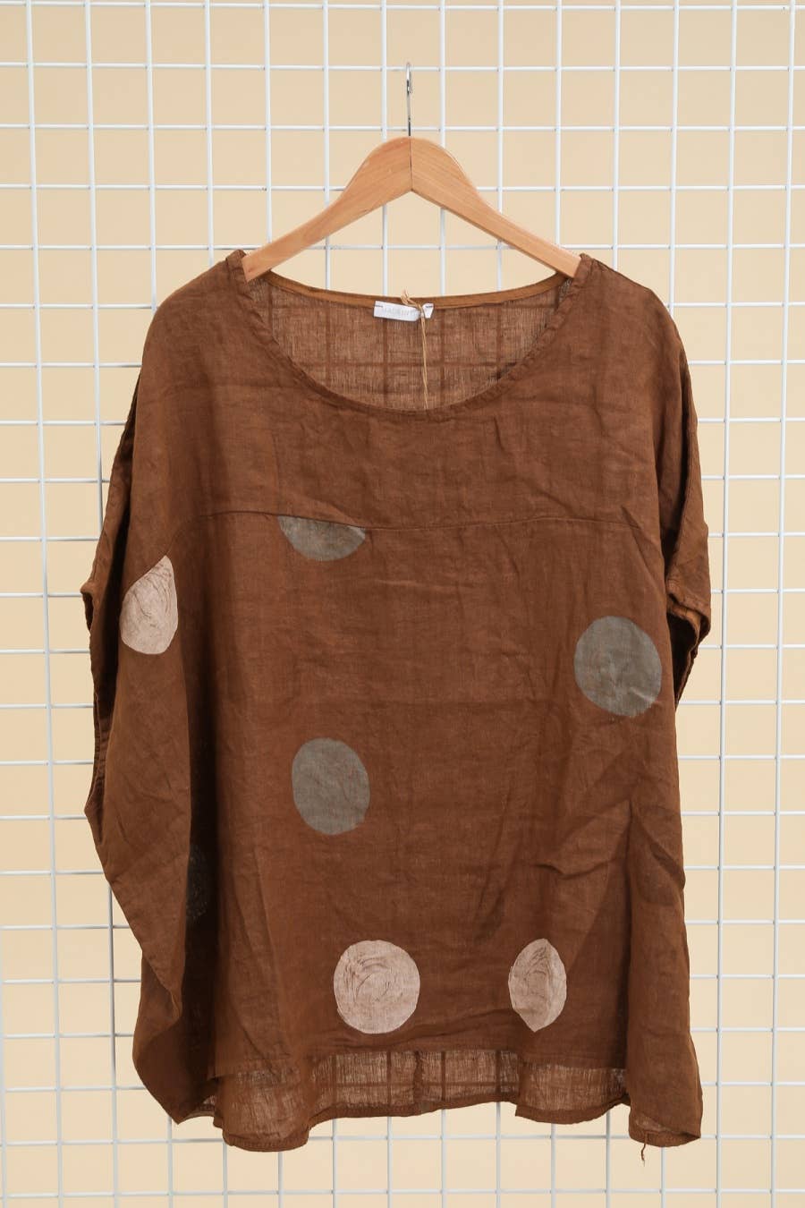 Lea & Luc - Grandes Tailles - Vendita all'ingrosso Tunica - Donna - Tunic in lino taglie comode con stampa a cerchi5