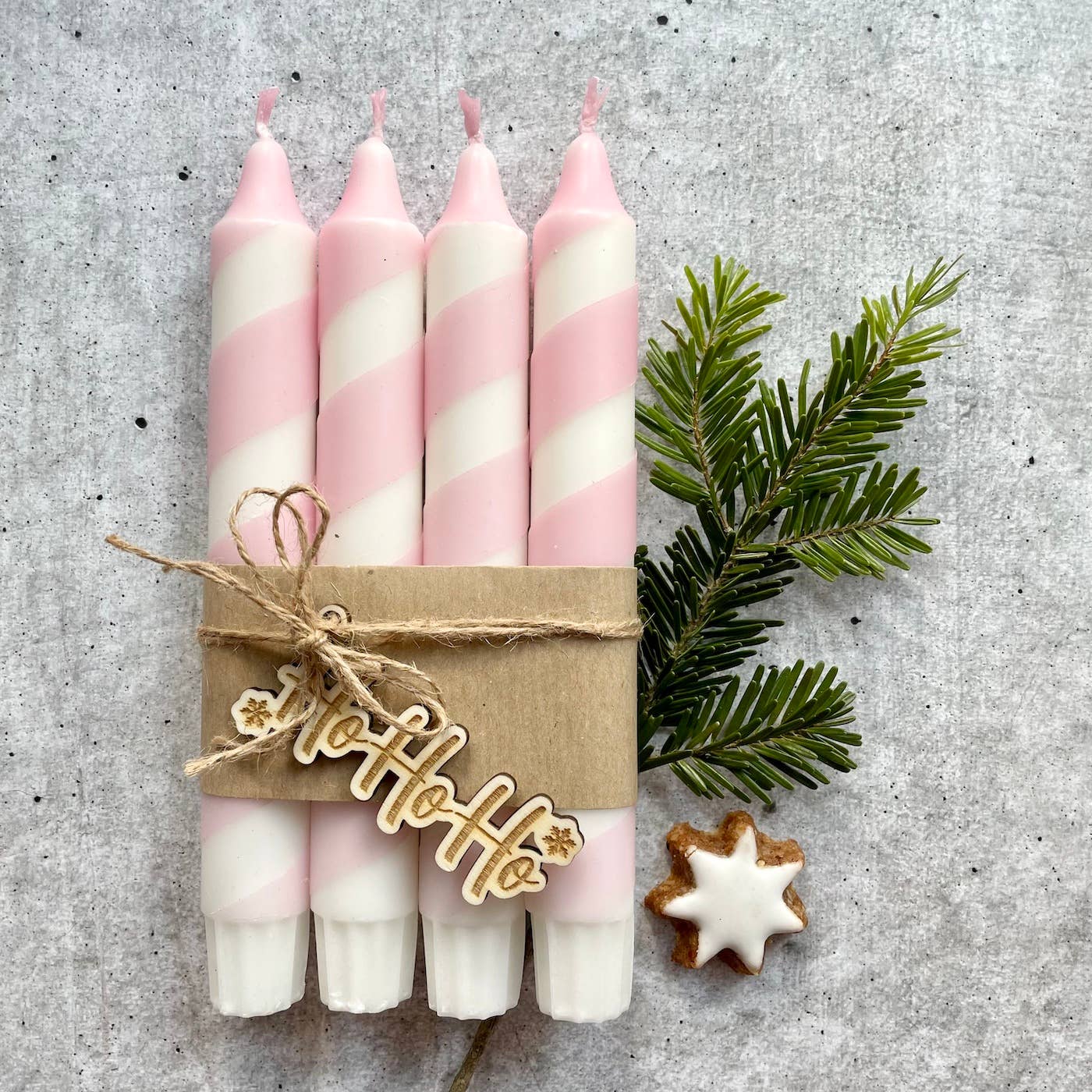 Wolkenreich - Wholesale Tapered Candle/Candlestick - Dip Dye Candles | Swirl Pink | Set of 41