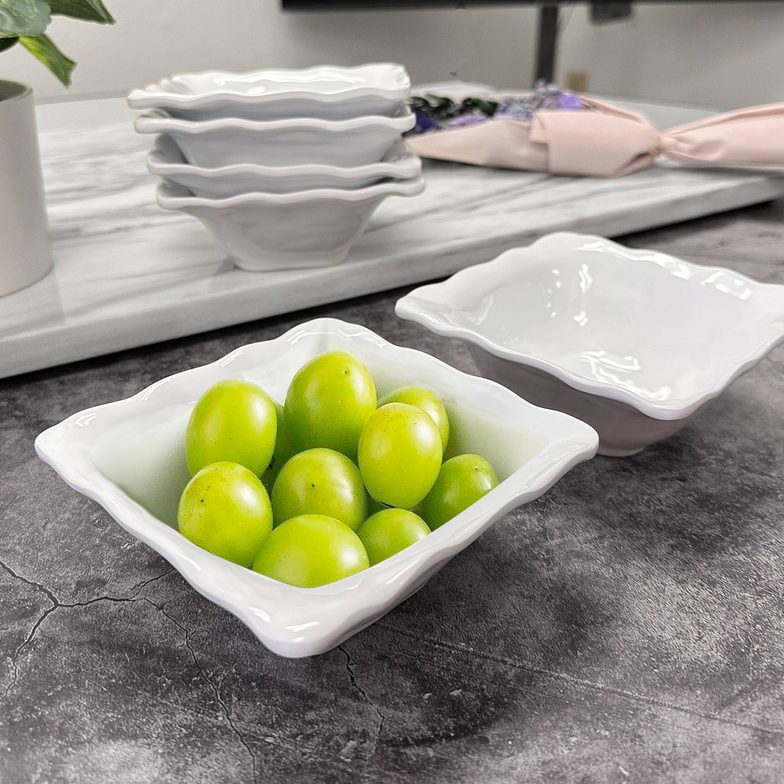 Supreme Housewares - Vente Bol - Bol à trempette en mélamine blanc 5"3