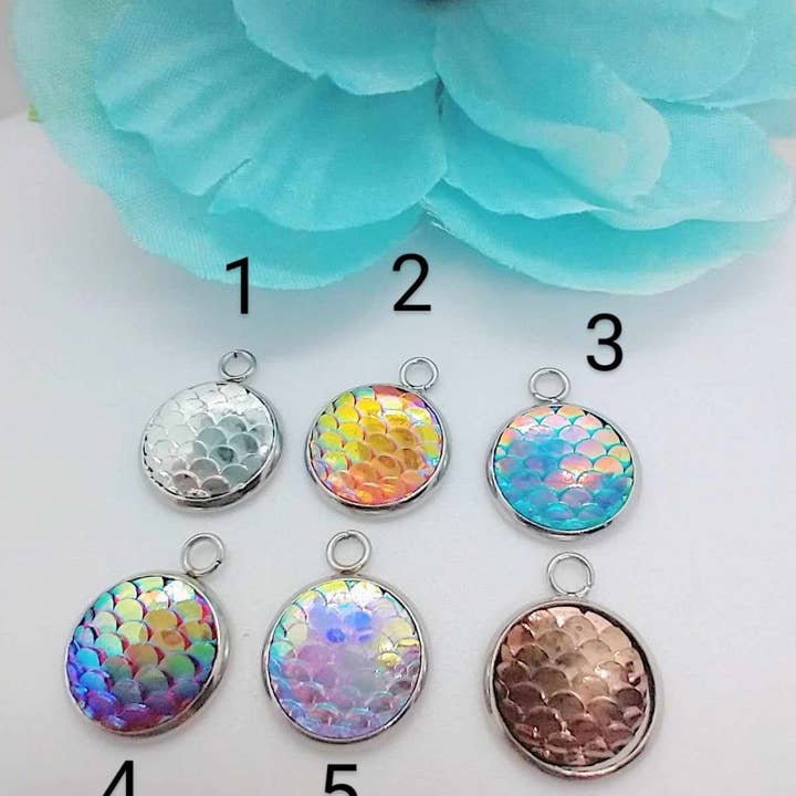 Bad Apple Designs - Wholesale Charm/dangle bracelet - Mermaid Sea Glass Bangle Bracelet: Beach Charm Jewelry2