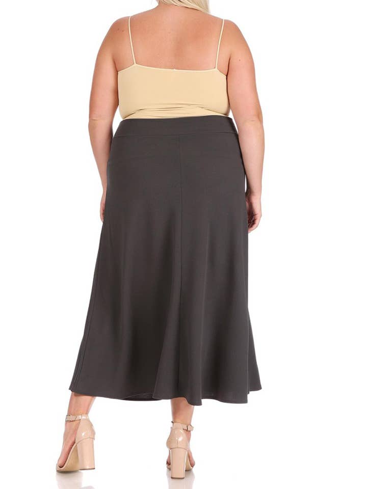 MOA COLLECTION – Saia - Mulher por atacado – Saia Longa Plus Size Flare Linha A para Mulher6