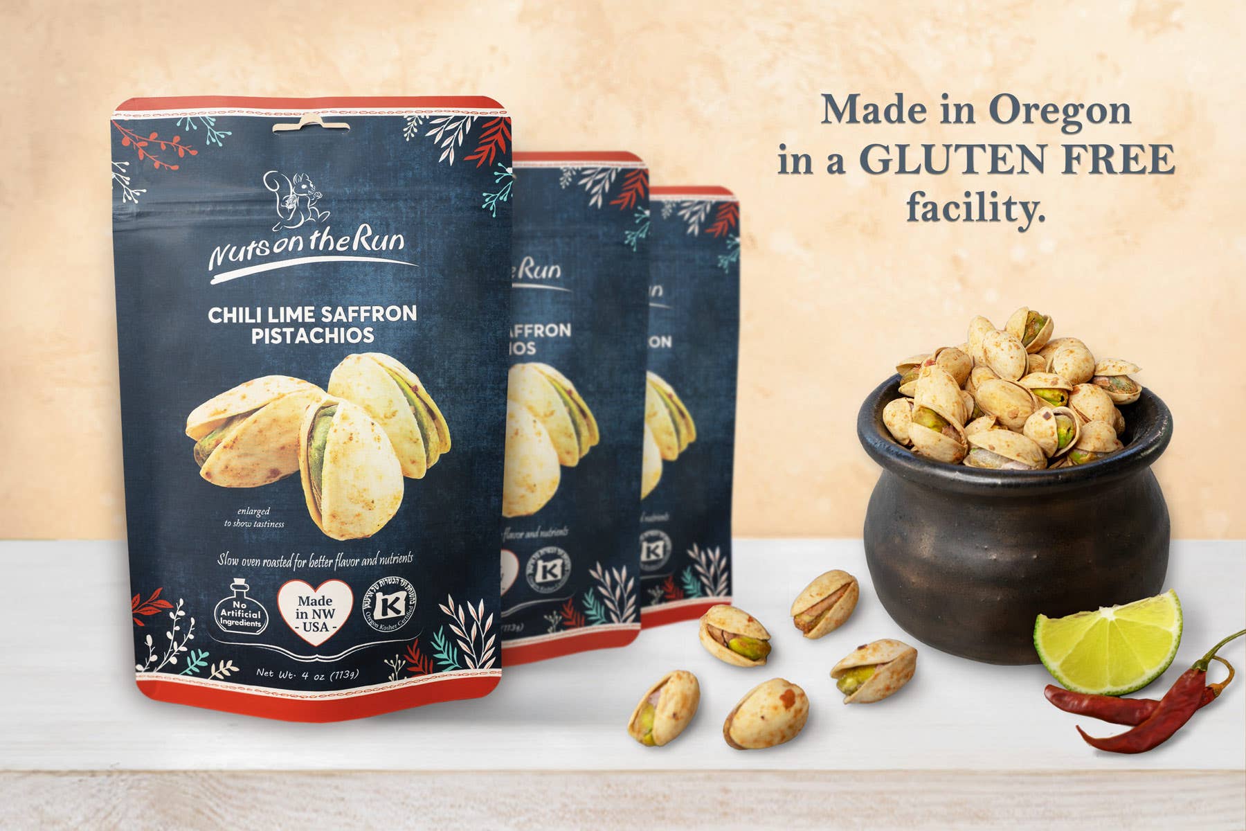 Nuts On The Run - Wholesale Nuts - Chili Lime Saffron Pistachios1