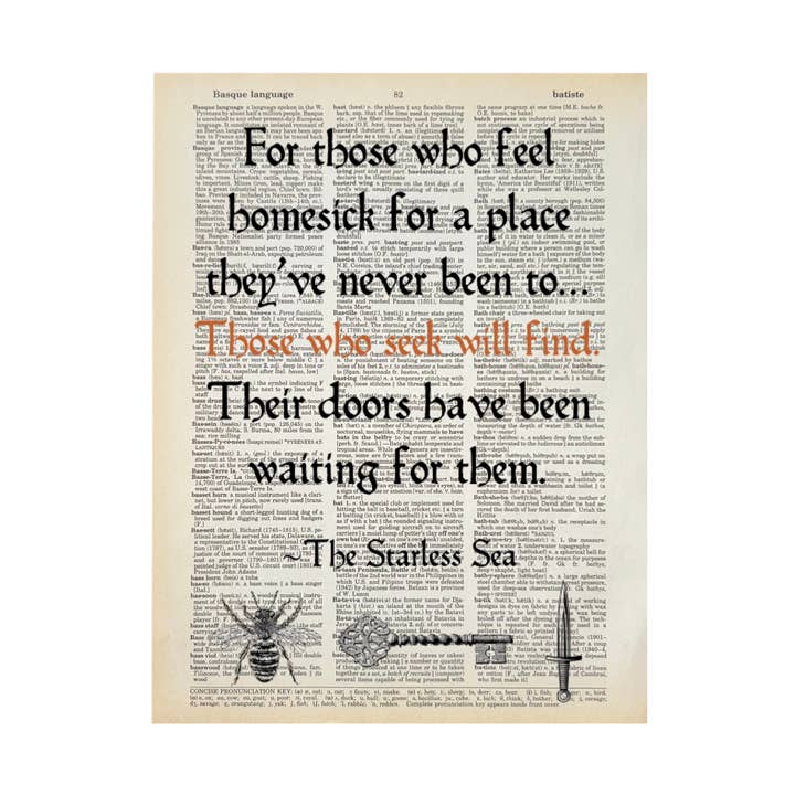 For those who feel | Dictionary Print | Vintage Book Art for wholesale by Bookish Birds