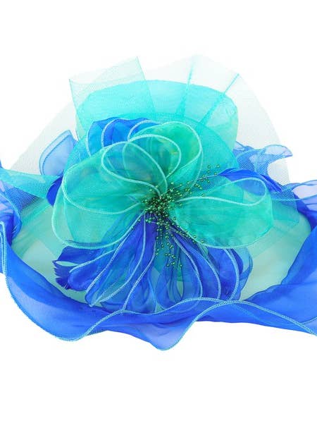 KENTUCKY DERBY FLORAL ORGANZA HAT z2597 for wholesale by anbfashion