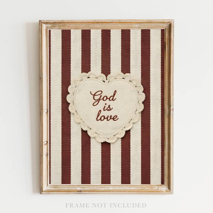 Gott ist Liebe Valentinstag Christliche Kunst Druck Geschenk Dekor für den Großhandel von Rooted in Truth