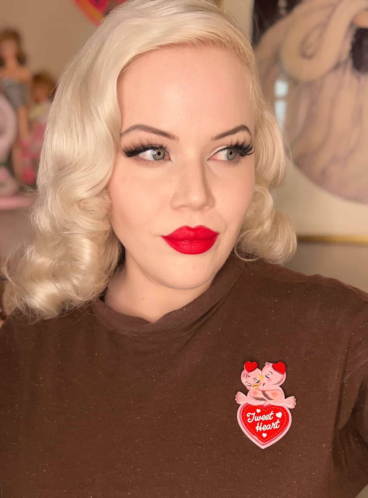 Lipstick & Chrome - Wholesale Brooch - Tweet Heart Brooch by 50's Vintage Dame x Lipstick & Chrome2