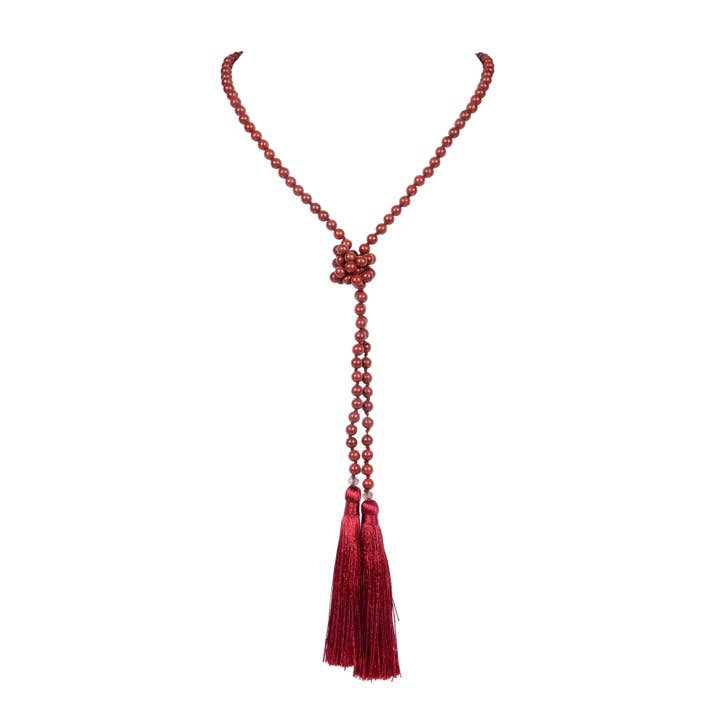 Ole - Wholesale Beaded/Pearl Necklace - Crystal Beads Silk Tassel Necklace