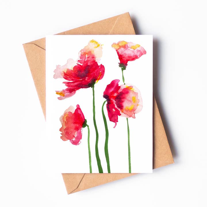 Valmue-kort for engroshandel hos Menmin Made