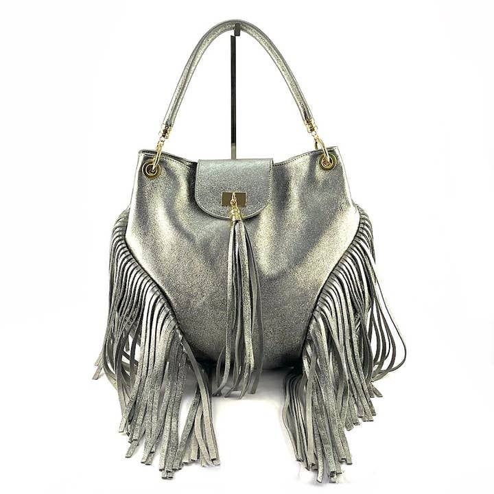 MILANO AMOUR - Wholesale Tote Bag - Women's - DOROTHEA LAMINATO FRANGE TOTE BAG