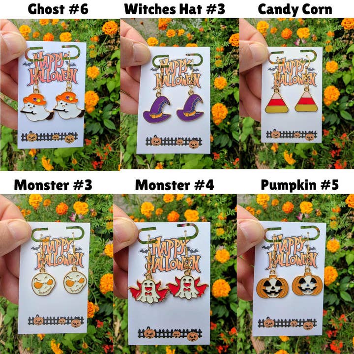 Bad Apple Designs - Wholesale Dangle Earrings - Skull Crossbones Pirate Gothic Halloween Earrings7