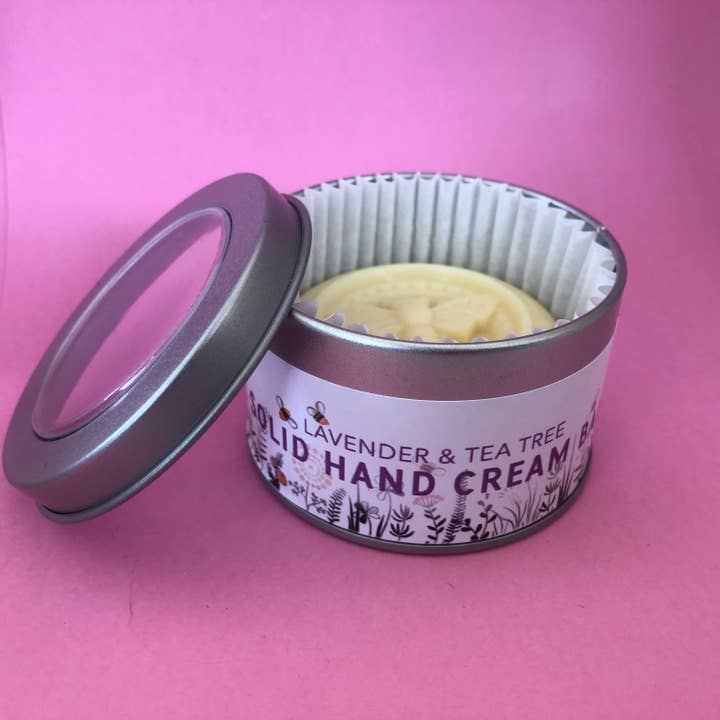 Lavender & Tea Tree Solid Hand Lotion Balm (Ready to Sell) for wholesale by Cuff & Fluff