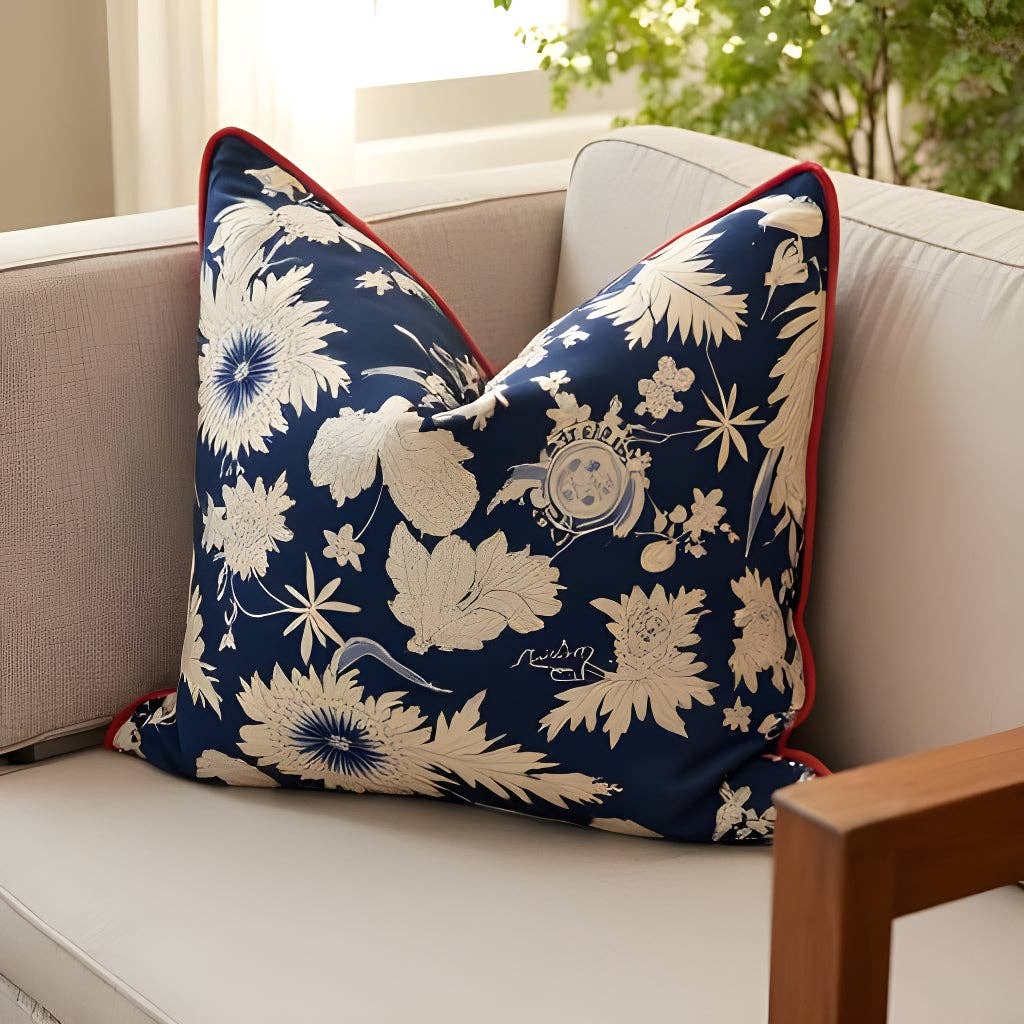 Glamthread - Wholesale Throw Pillow Cover - 'Vintage Blooms' 100% Handmade Cotton Cushion Cover0