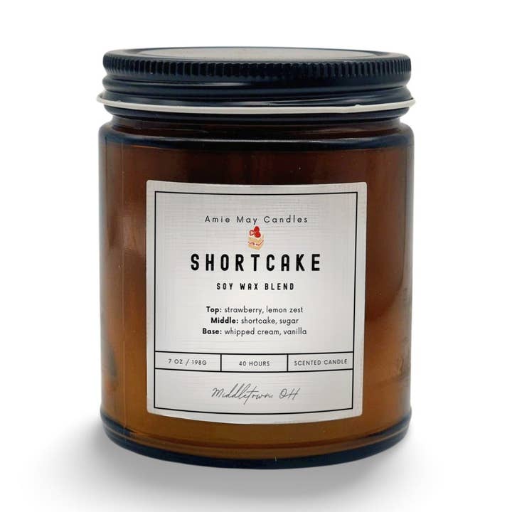 Shortcake 7oz Scented Candle for wholesale by Amie May Candles