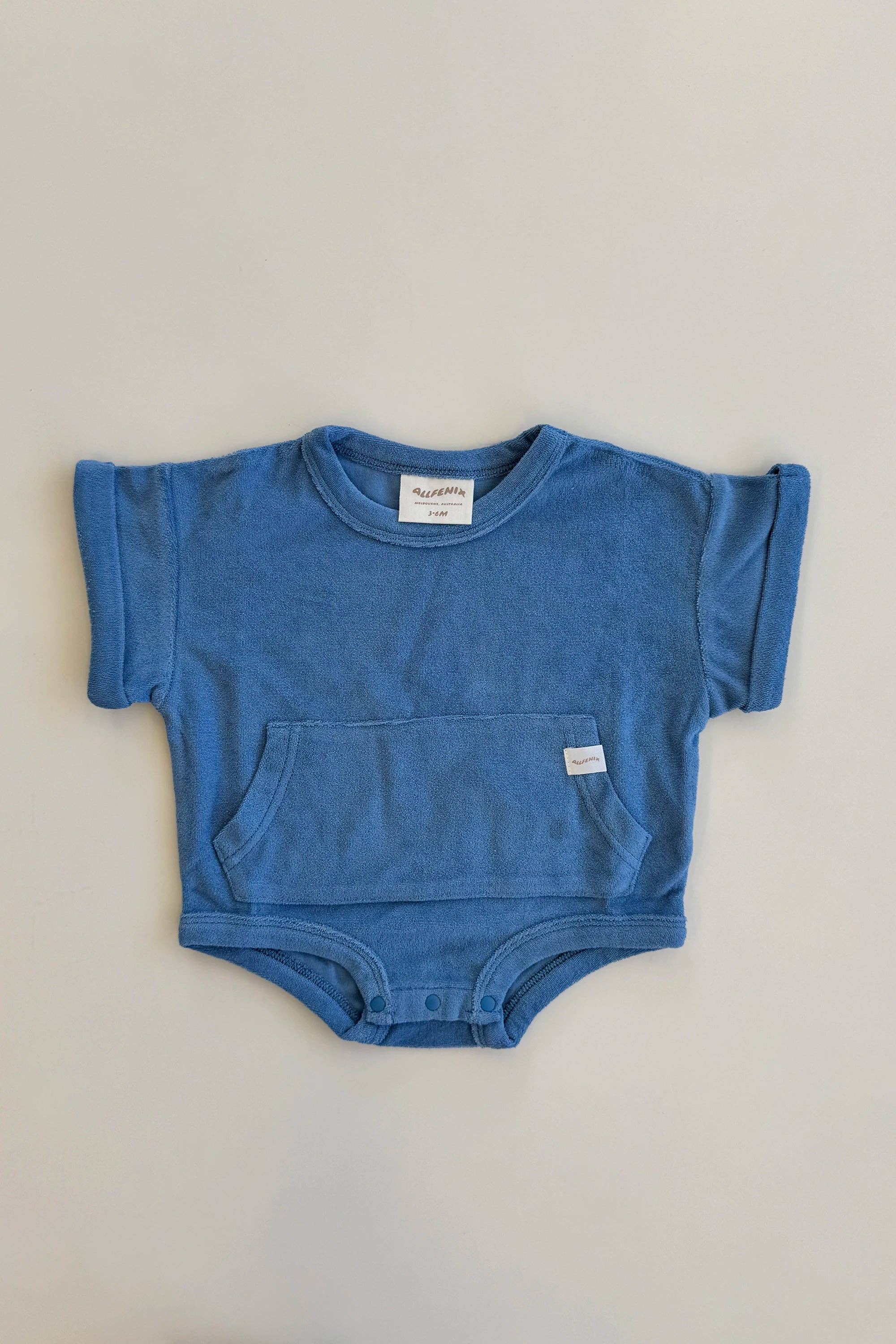 Blueberry Mini Terry Romper for wholesale on Faire5