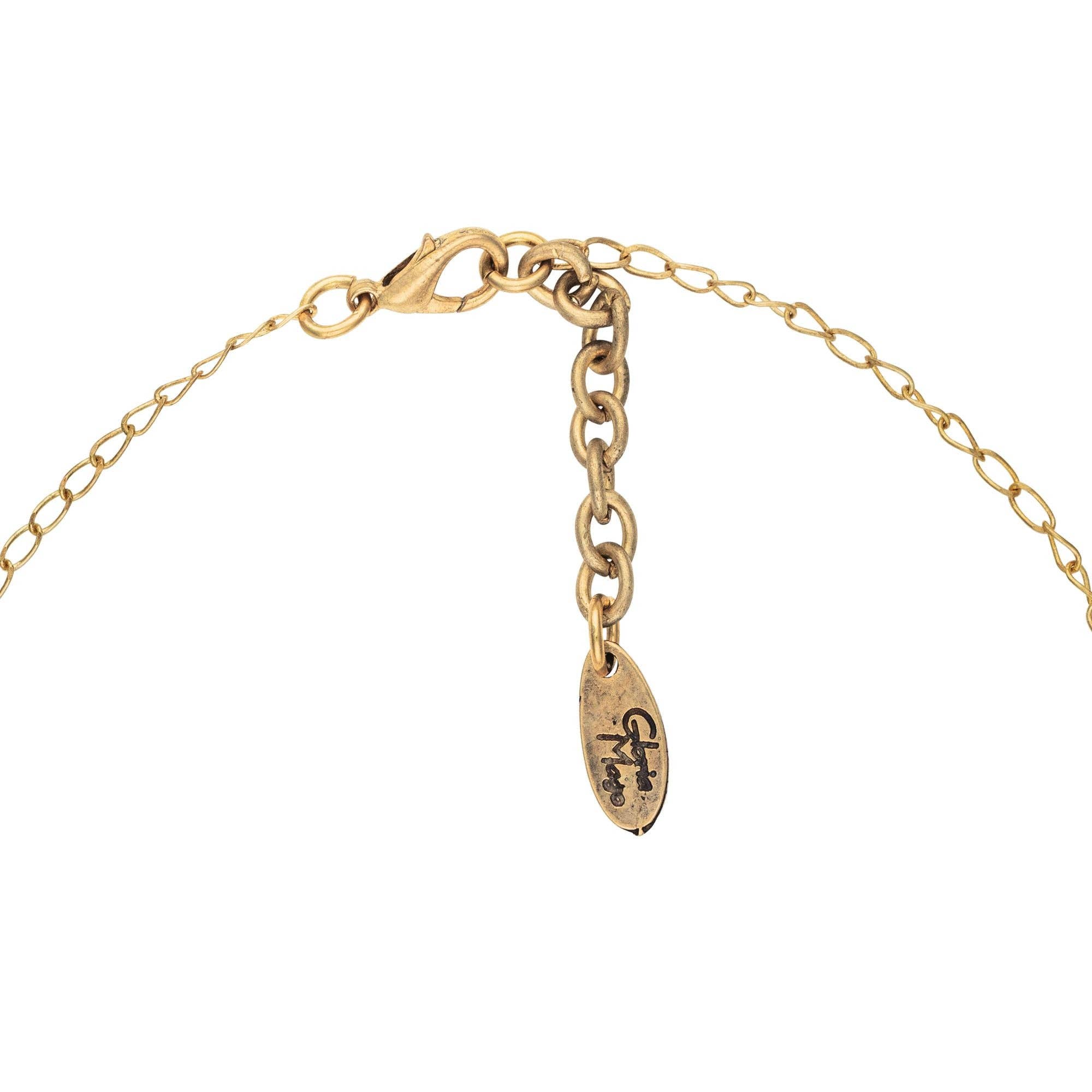 Gloria Mago - Wholesale Link & Chain Necklace - Gold moon pendant chain choker 40cm3