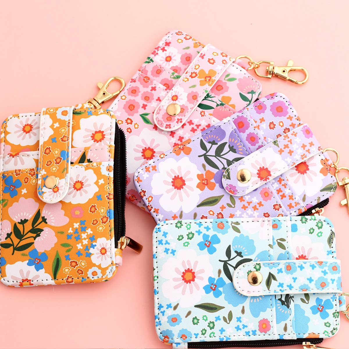ACCITY - Wholesale Card Holder - Women's - PRINTED HEM CARD HOLDER WALLET KEYCHAIN_CWMM128716