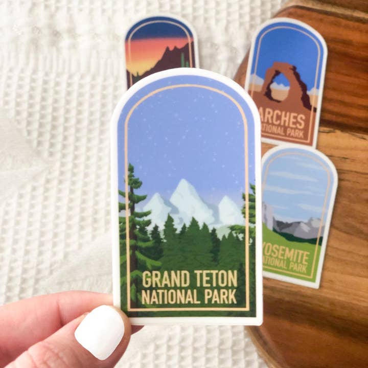Adesivo do Parque Nacional Grand Teton por atacado de Sagie May Design Co
