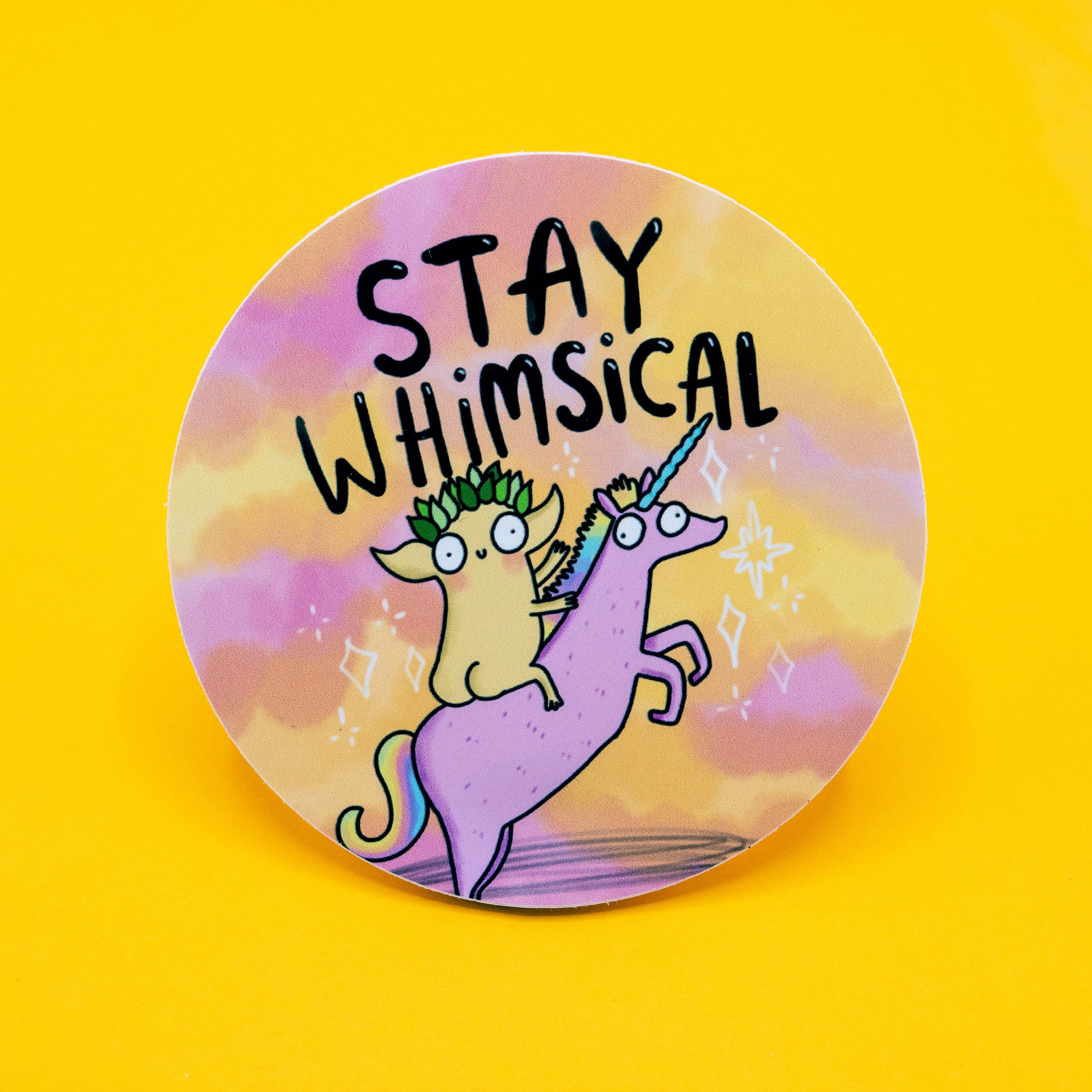 Katie Abey - Wholesale Sticker - Stay Whimsical Unicorn Vinyl Stickers