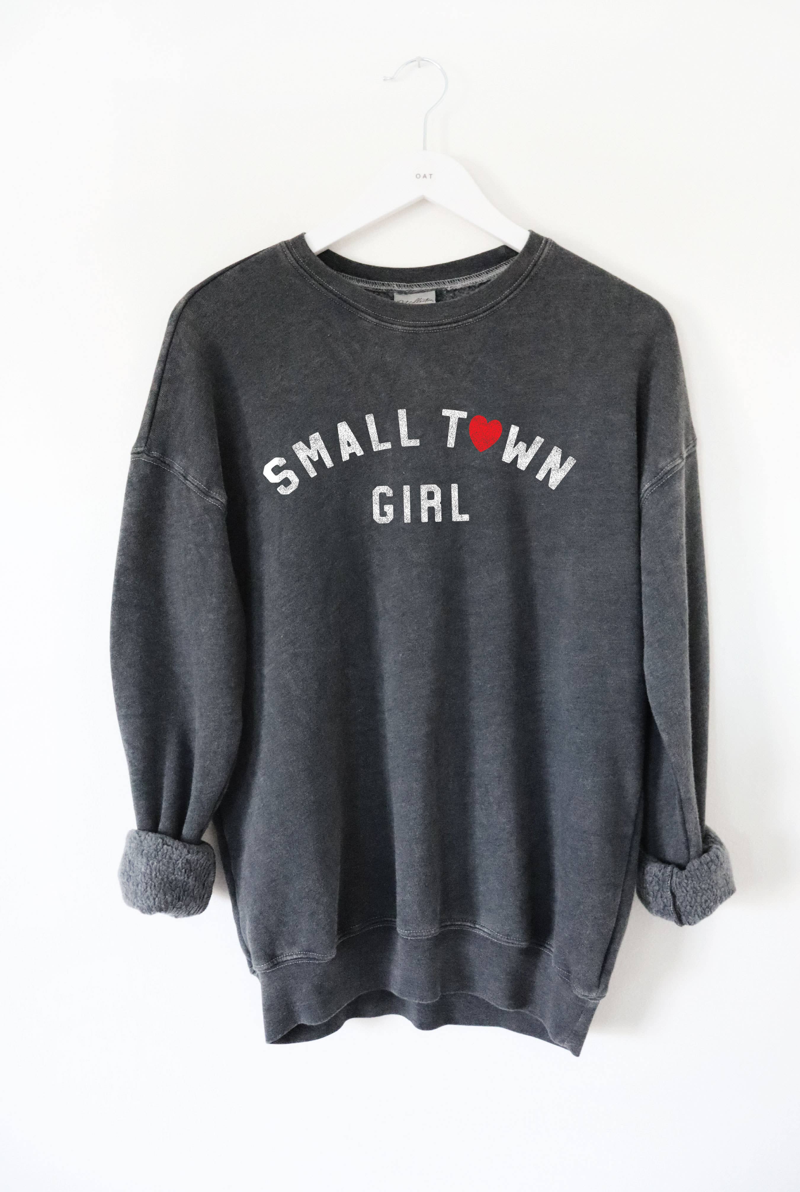 OAT COLLECTIVE - Wholesale Graphic Sweatshirt - Women's - SMALL TOWN GIRL Mineral Graphic Sweatshirt3