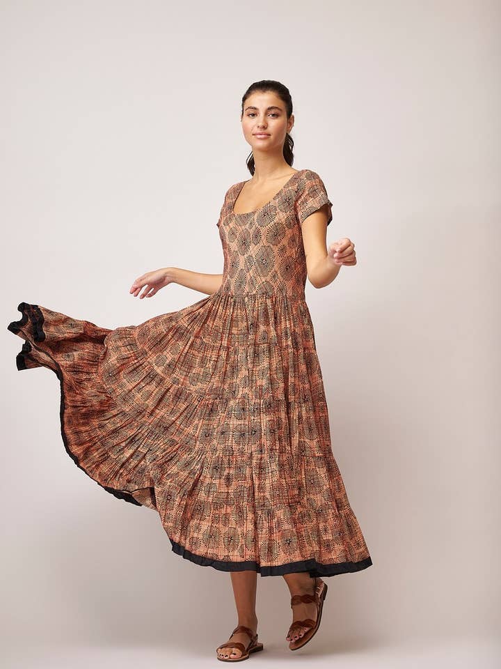 Pranella Dress Red Mint AN653F for wholesale by Handprint Dream Apparel