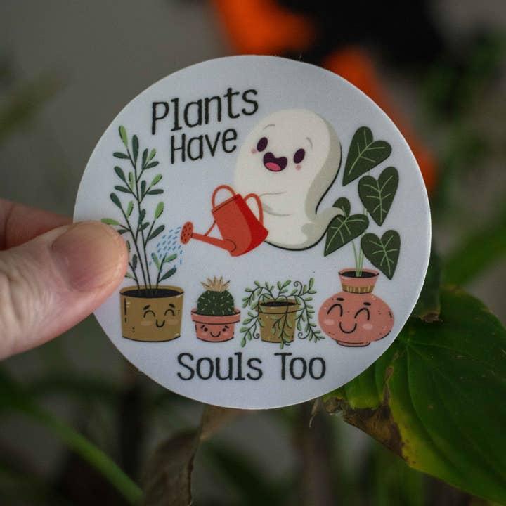 Adesivo Plants Have Souls Too per la vendita all'ingrosso da parte di Hey Bear Outdoors