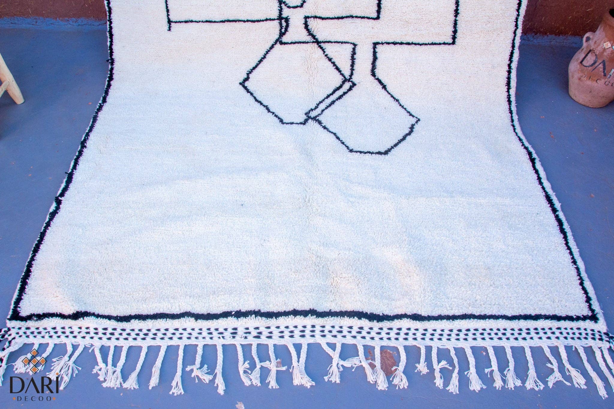 Daridecoo – wholesale Area rug – ONE LINE DRAWING MINIMAL WHITE WOOL RUG9