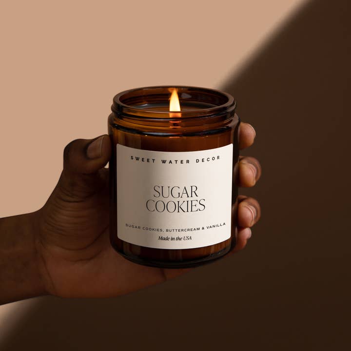 Sweet Water Decor - Wholesale Jar/filled candle - Sugar Cookies 9 oz Soy Candle - Christmas Decor & Gifts1