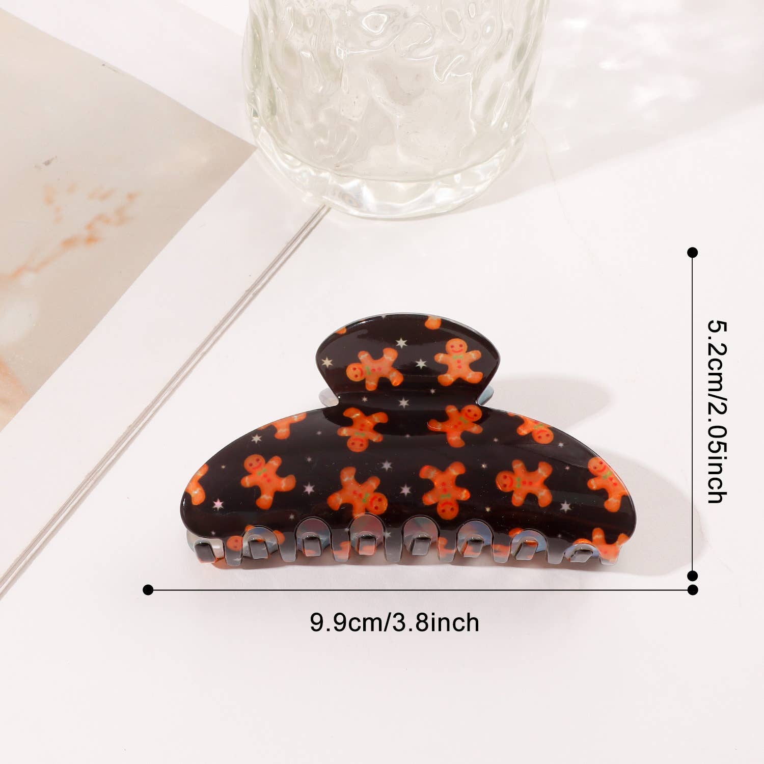 SoapElenGlen – wholesale Hair clip – Women’s – Christmas Themed Print Hair Clip, Festive Hair Accessories5