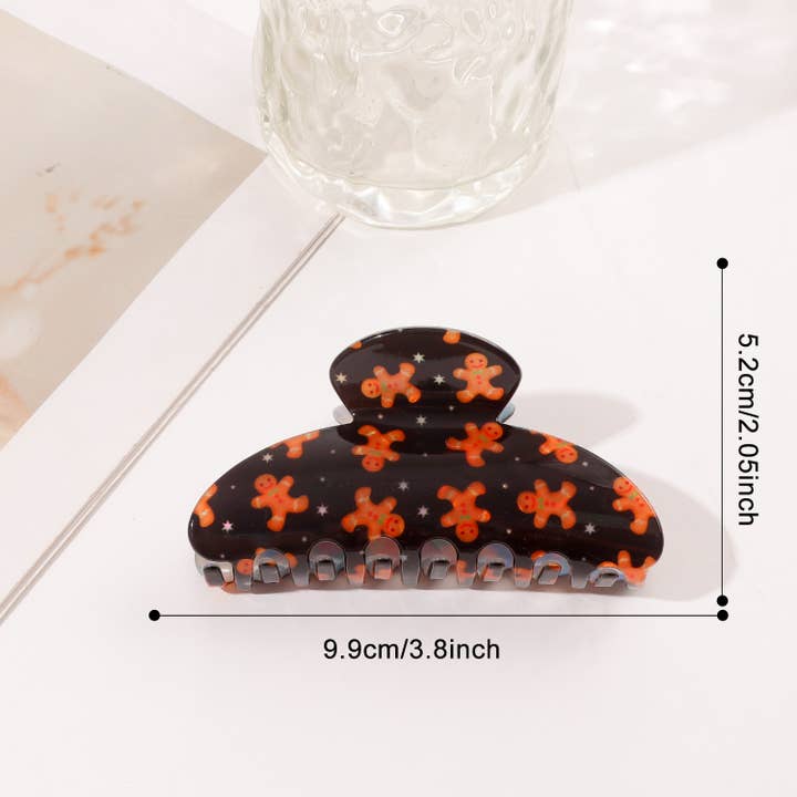 SoapElenGlen – wholesale Hair clip – Women’s – Christmas Themed Print Hair Clip, Festive Hair Accessories5