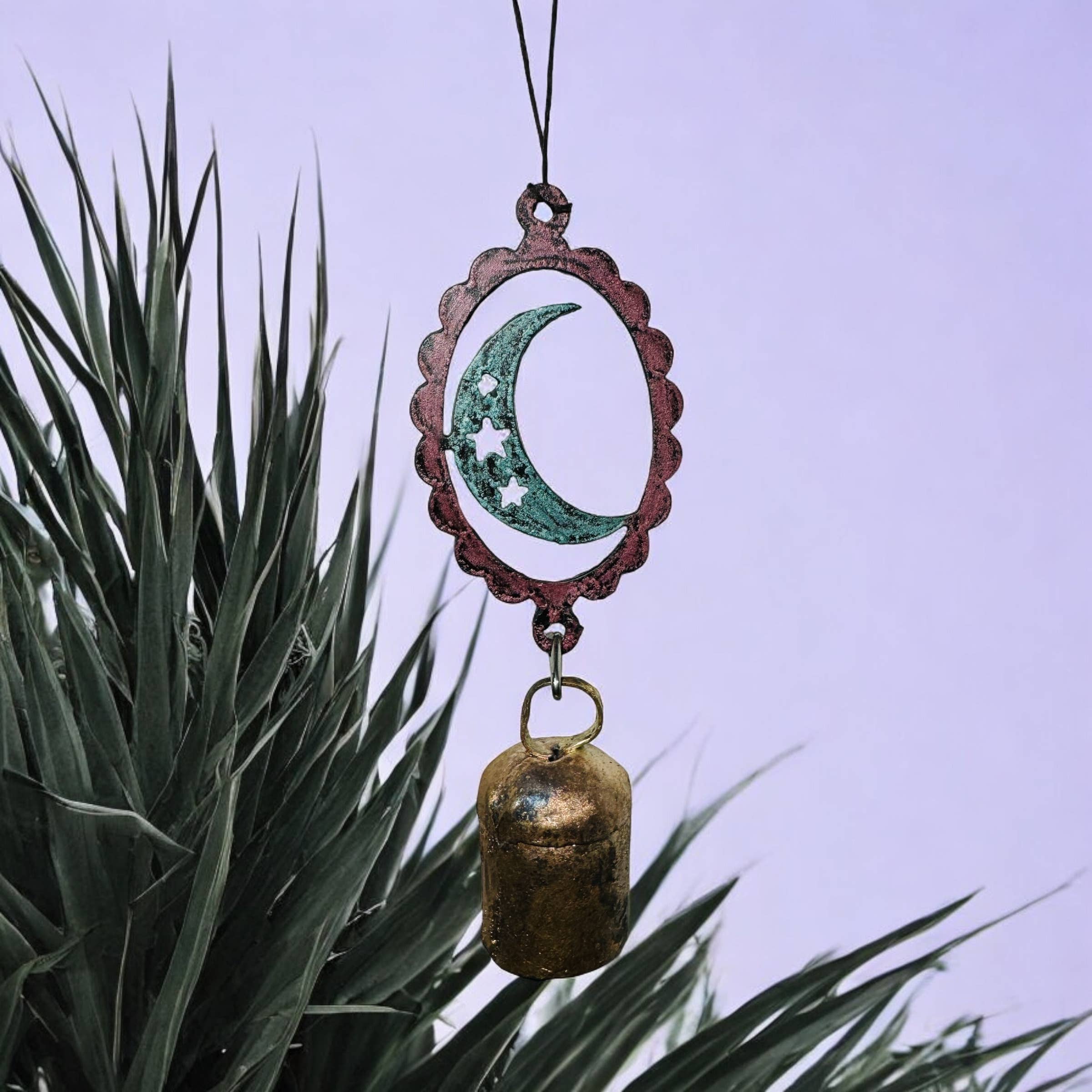 Whimsies - Wholesale Ornament - Maanornament met windgong – schattig cadeau voor tuin en auto11