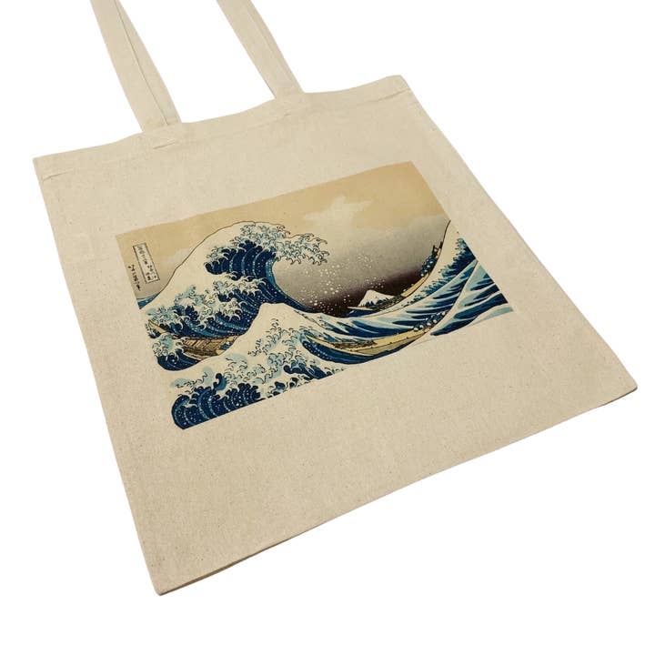 ZZZEBRAAA LIMITED - Wholesale Tote Bag - Unisex - Hokusai: The Great Wave off Kanagawa Canvas Tote Bag Vintage