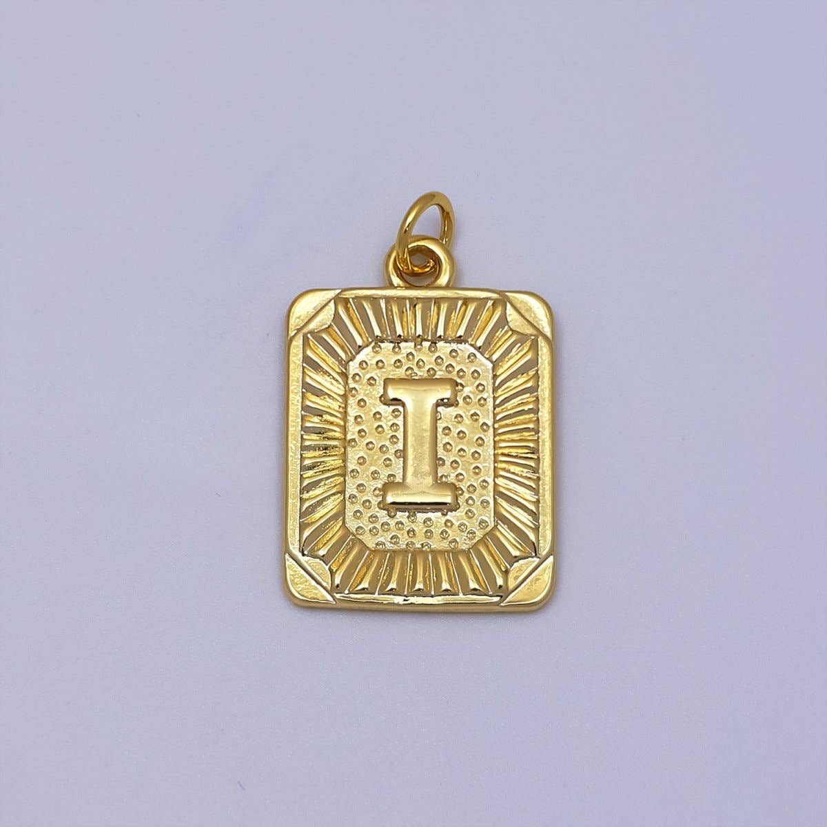 Aim Eternal - Wholesale Individual Charm/Pendant - 24k Gold Filled Initial Tag Letter Charm A - Z Alphabet Letter Tile Charm Pendant Personalized Charm for Designer Inspired Necklace Jewelry Making A716~A7288