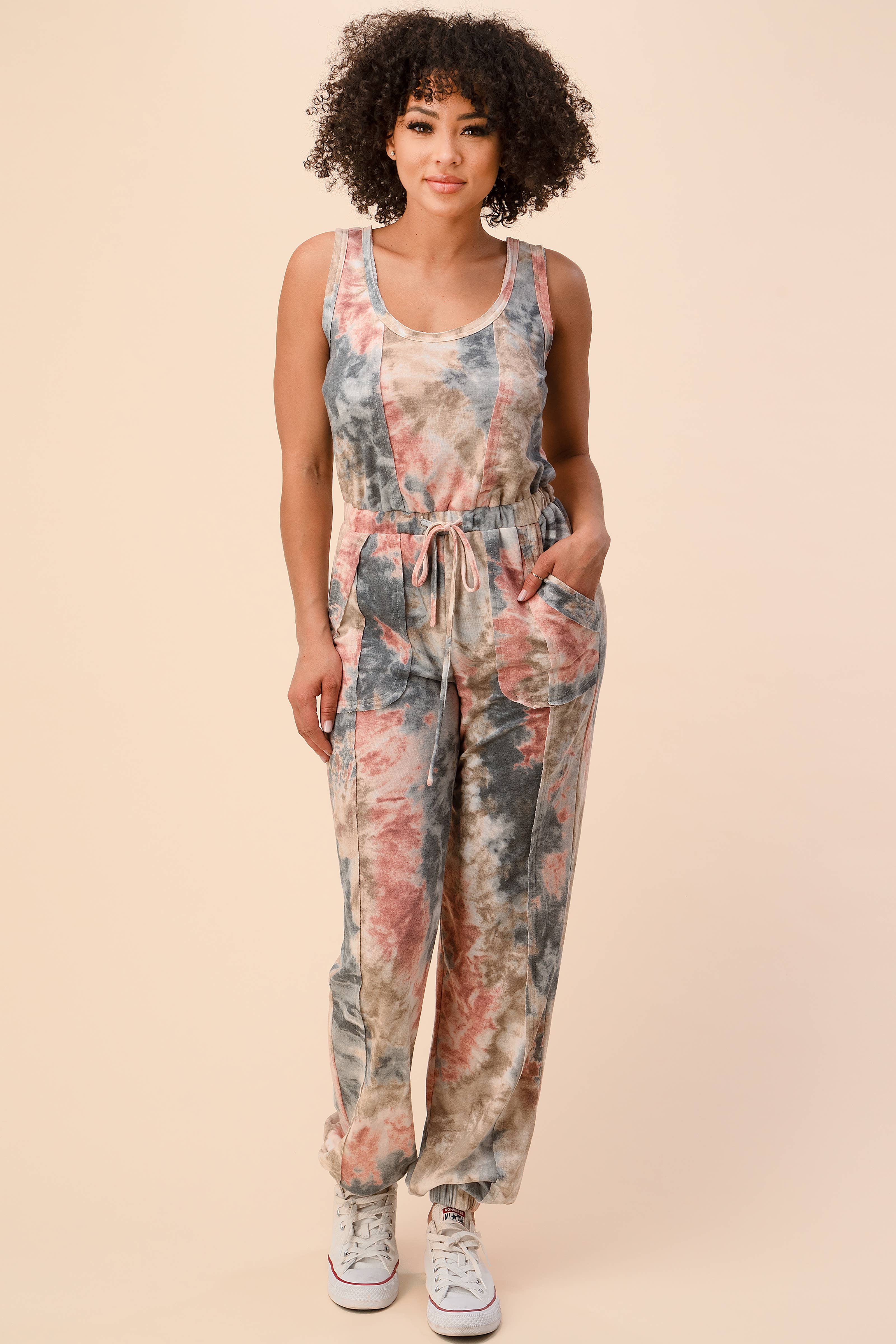 Combinación rosa SP4600920 - MONO SIN MANGAS DE FELPA FRANCESA TEÑIDO de venta al por mayor en Faire1