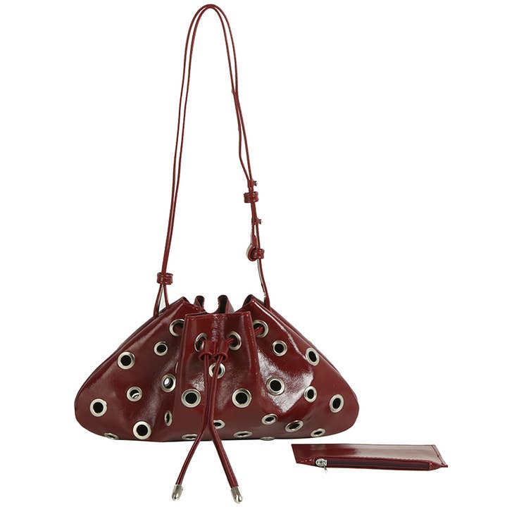 Studded Drawstring Shoulder Bag GMS-0048
for wholesale by Oblige by G
