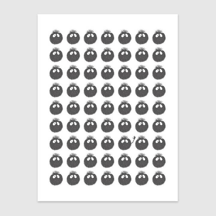 Impression murale Il y a toujours une, impression d'art amusante, décoration murale monochrome, impression pour chambre d'enfant pour la vente par Baldy And The Fidget