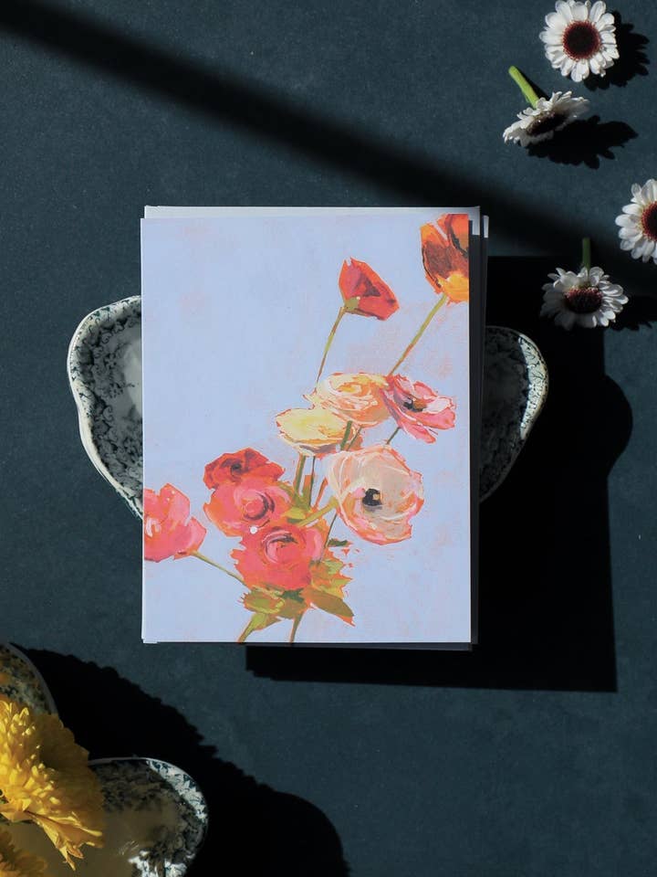 Loose Poppies | Card & Envelope for wholesale by Sarah Madeira Day
