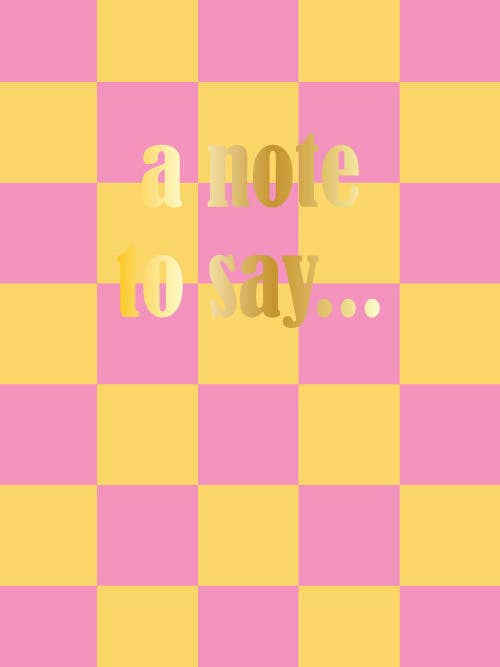 CH28 Une note pour dire pour la vente par Pink Pig