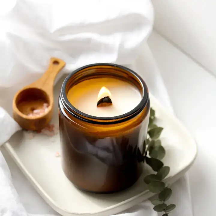 Wholesale Candles - Wholesale Jar/Filled Candle - 8 oz Wholesale Amber Candle | Fall Scents 3