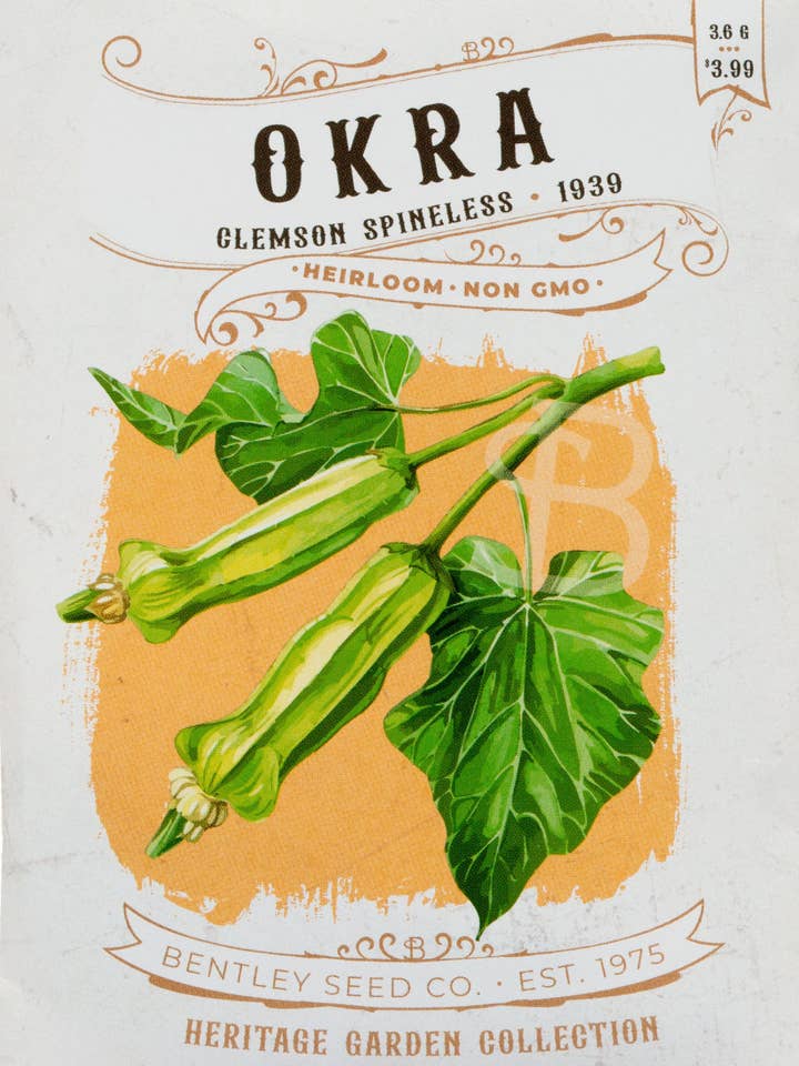 Okra-Clemson Spineless 1939 for wholesale by Bentley Seed Co.