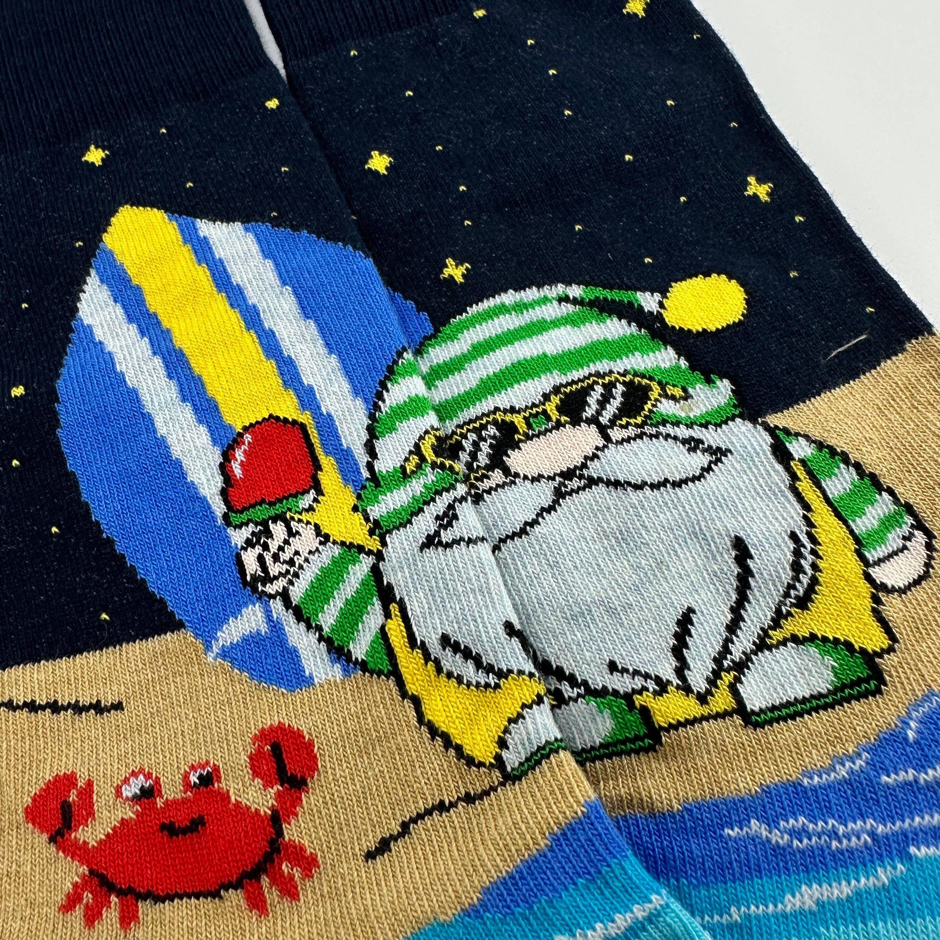 Sock Panda - Wholesale Socks - Kids - Gnome Surfer Socks from the Sock Panda (Adult Small - Shoe Sizes 2-5)2