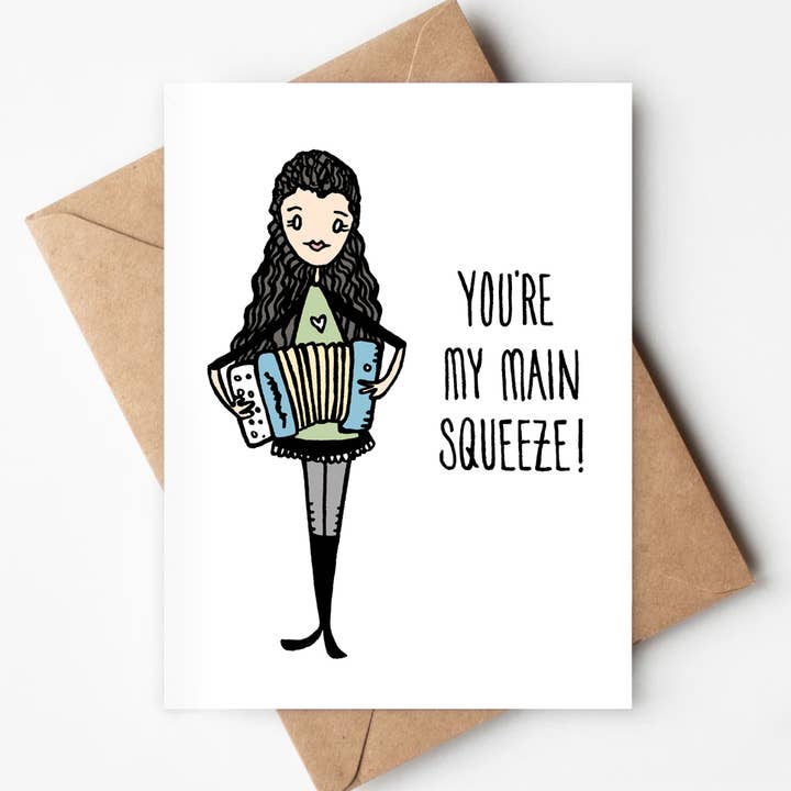 My Main Squeeze Eco-friendly Card Love Anniversary Pun for wholesale by Jenna's Doodles