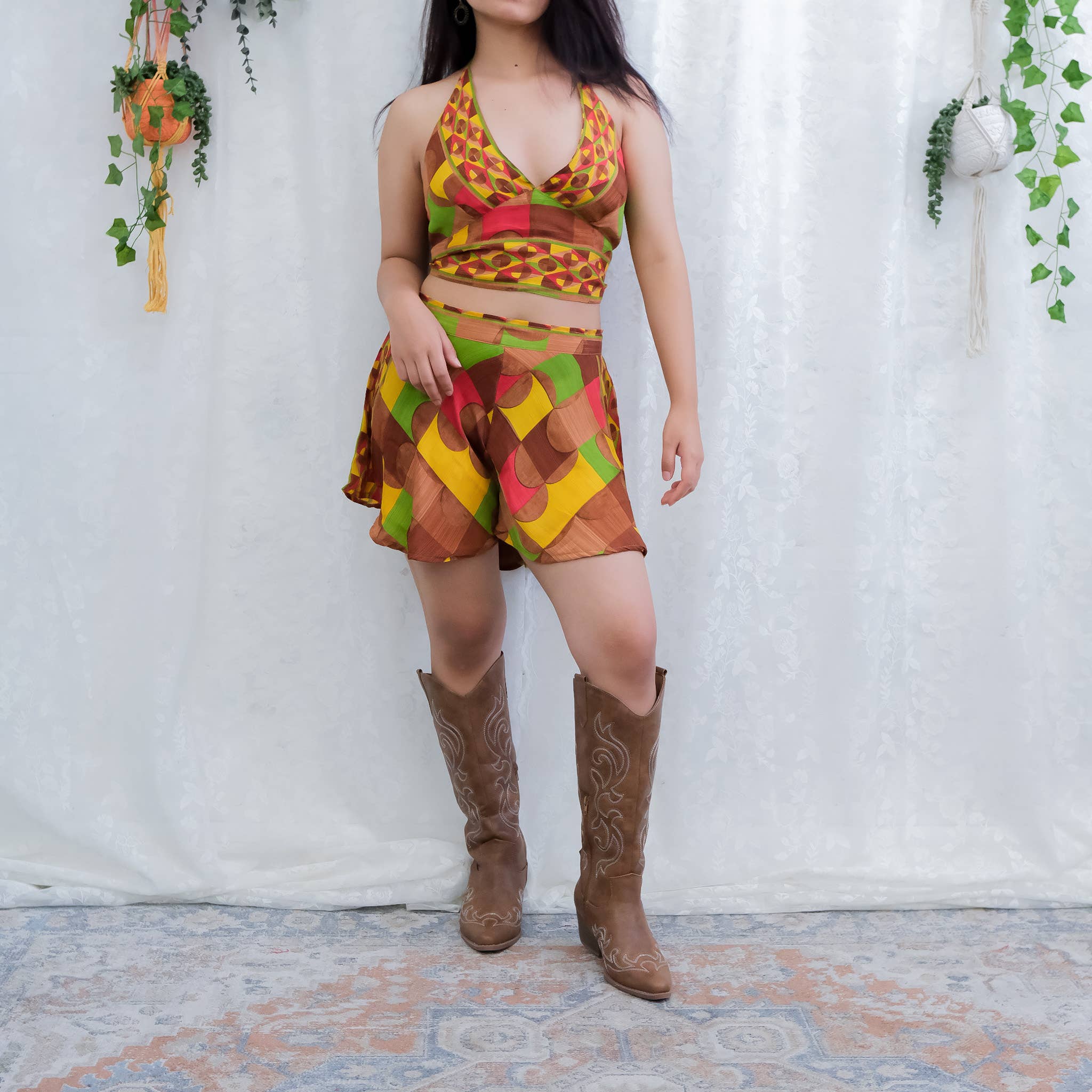 Karma Nepal Crafts – wholesale Top & short set (NOT loungewear) – Women’s – Boho Hippie Festival Two Piece Shorts with Halter Top0