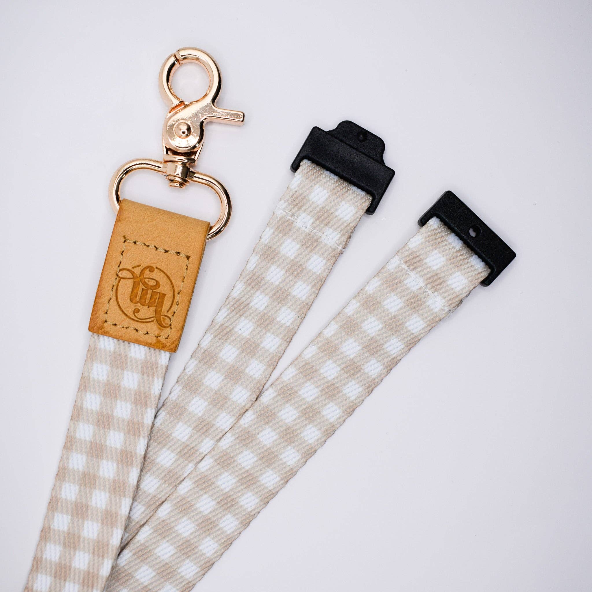 Lunamise - Wholesale Lanyard - Women's - Beige Gingham3
