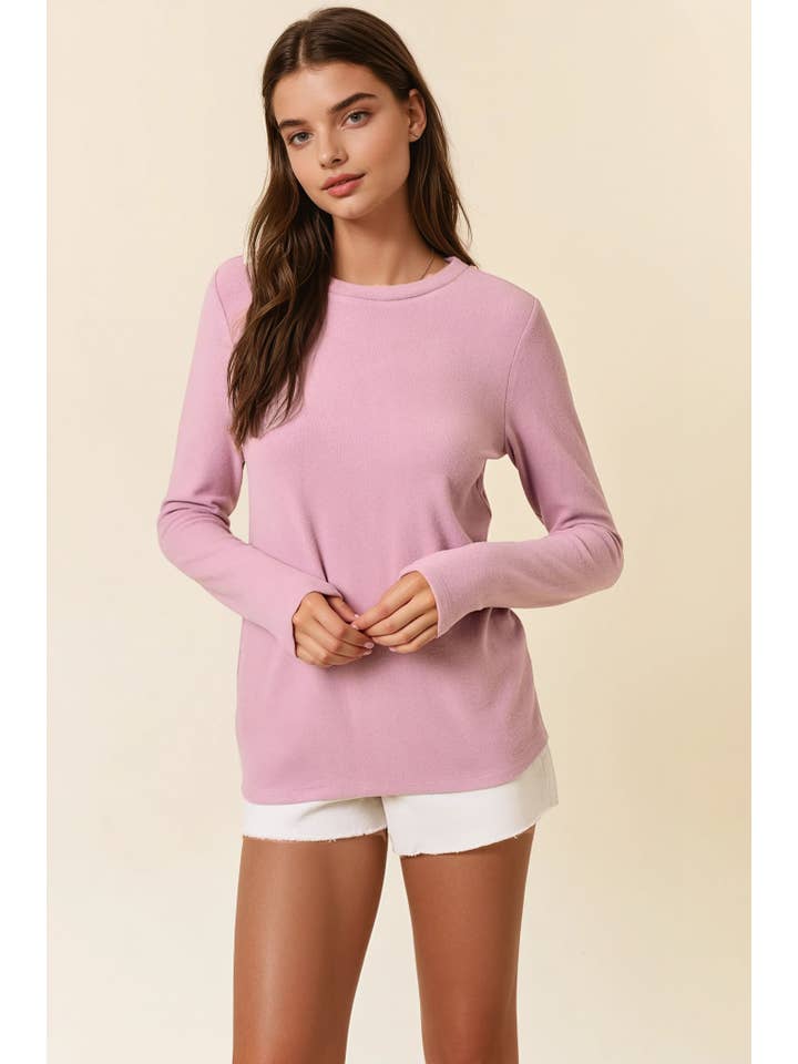 Doe and Rae - Wholesale Knit Top - Women's - ROUND NECK SOFT KNIT TOP - 43356T31