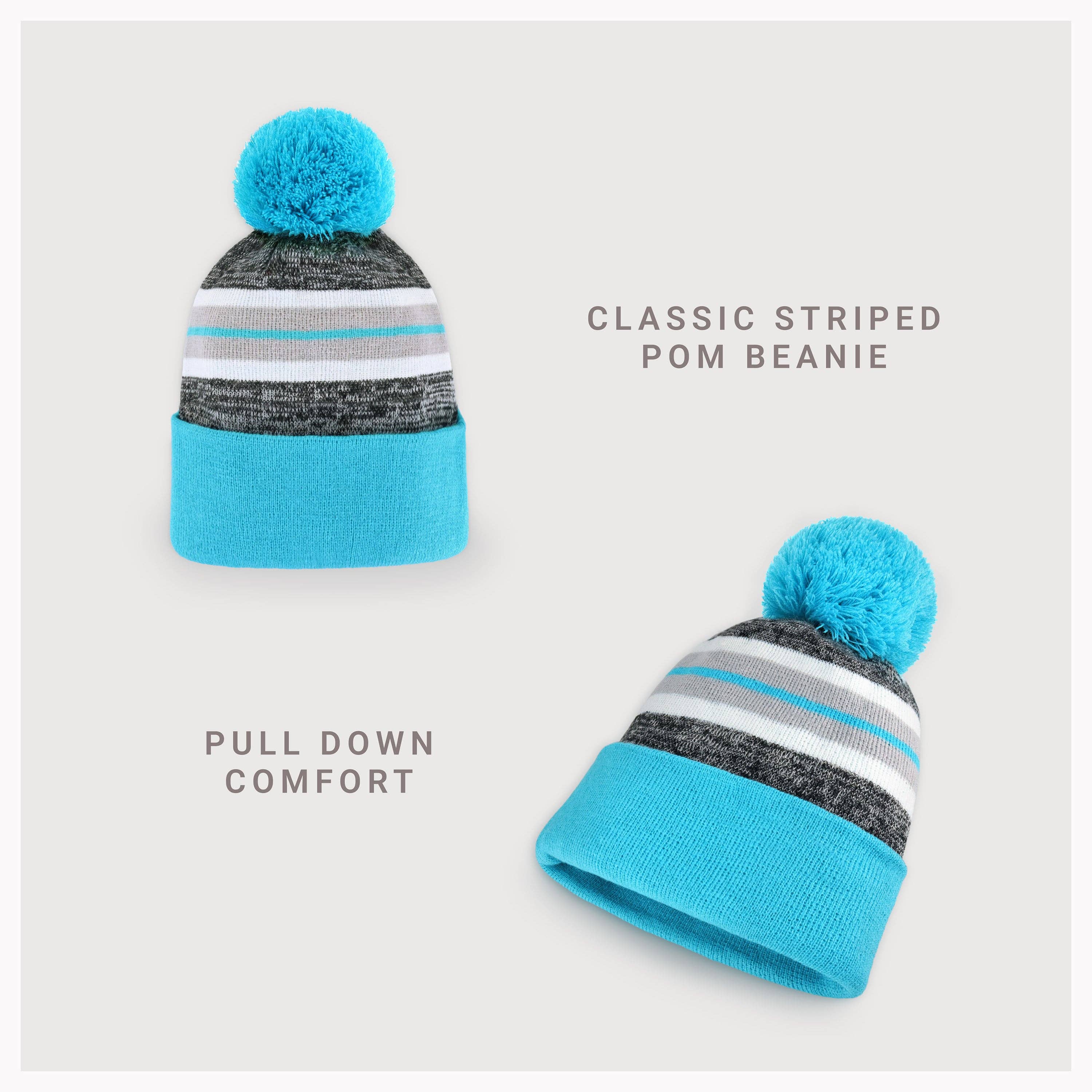 ChoKoLids - Vendita all'ingrosso Berretto - Donna - Berretto sportivo con pompon a righe CHOK.LIDS37