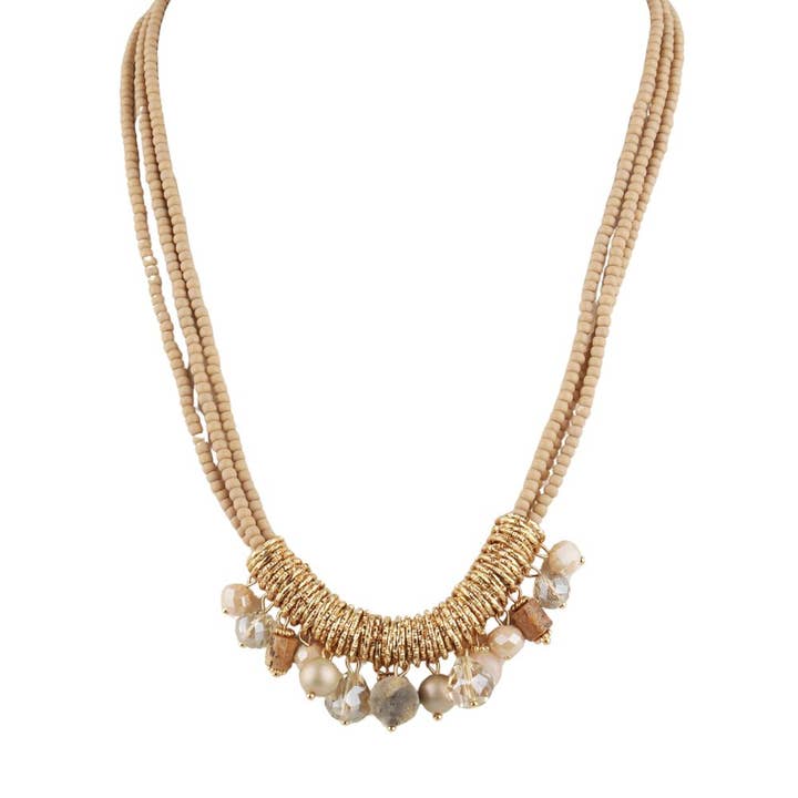 JOIA ACCESSORIES - Wholesale Beaded/Pearl Necklace - BEADED NECKLACE, NE 8264 JM1