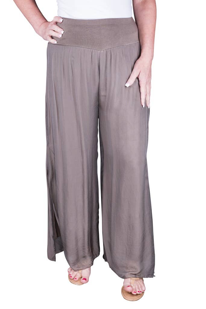 TINA Stephens Italy/Tees By Tina - Wholesale Pants - Women's - Eva Silk Side Slit Pant (PL206)16
