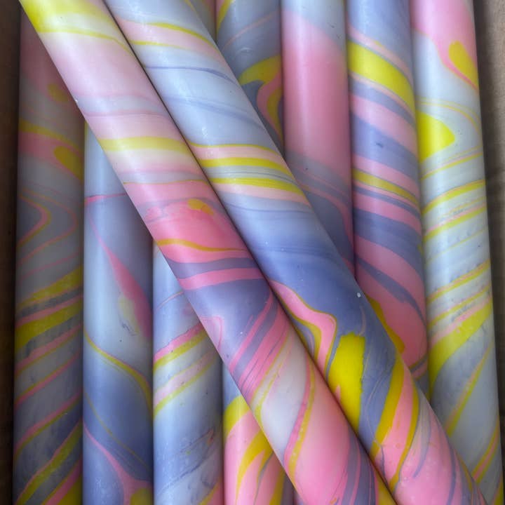 The Colour Emporium - Wholesale Tapered candle/candlestick - Marbled Candles Individual16