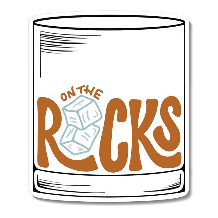 On the Rocks Handbeschrifteter Aufkleber für den Großhandel von CWB Designs