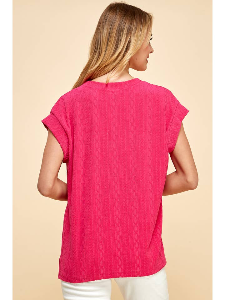 Les Amis - Wholesale Knit Top - Women's - Solid Patterned Top